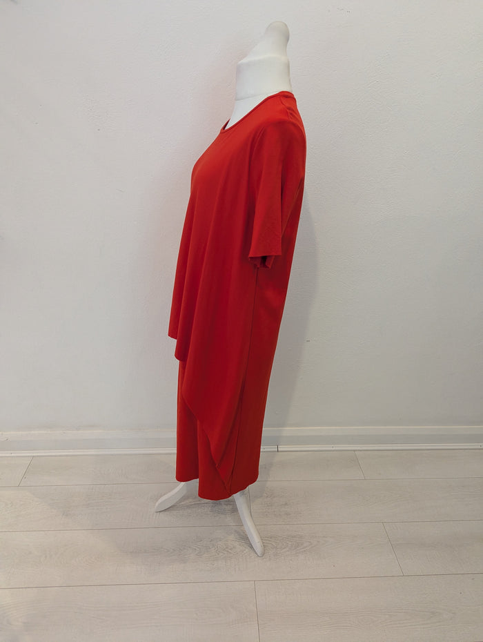 Cos Orange Dip hem dress L