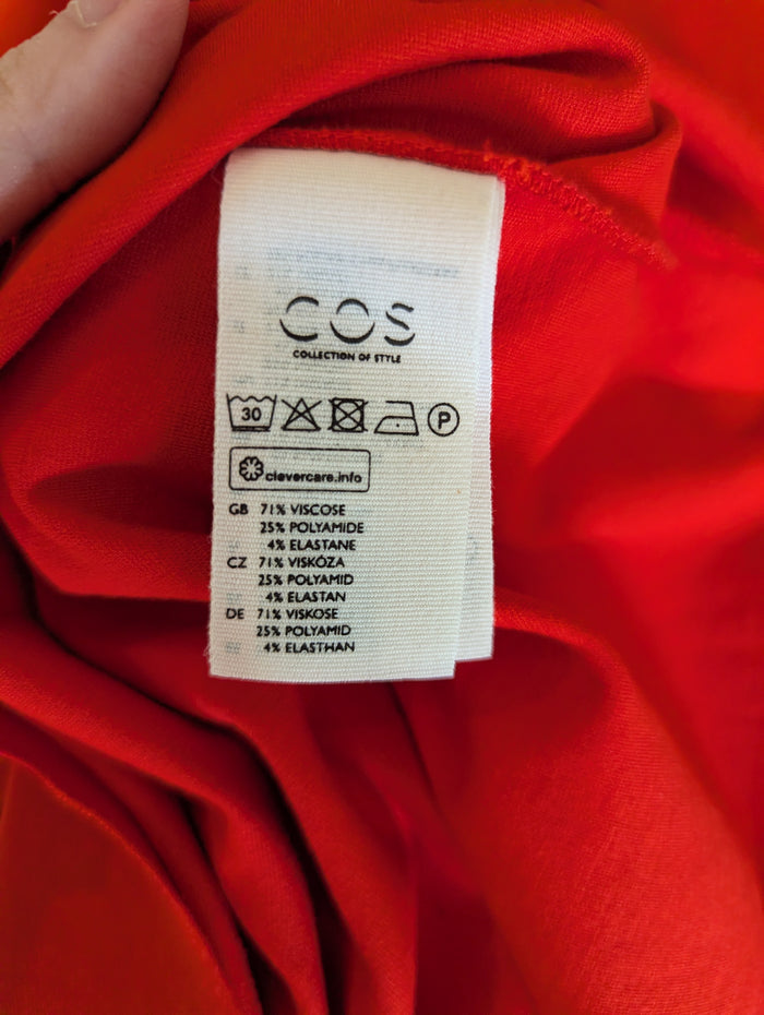 Cos Orange Dip hem dress L