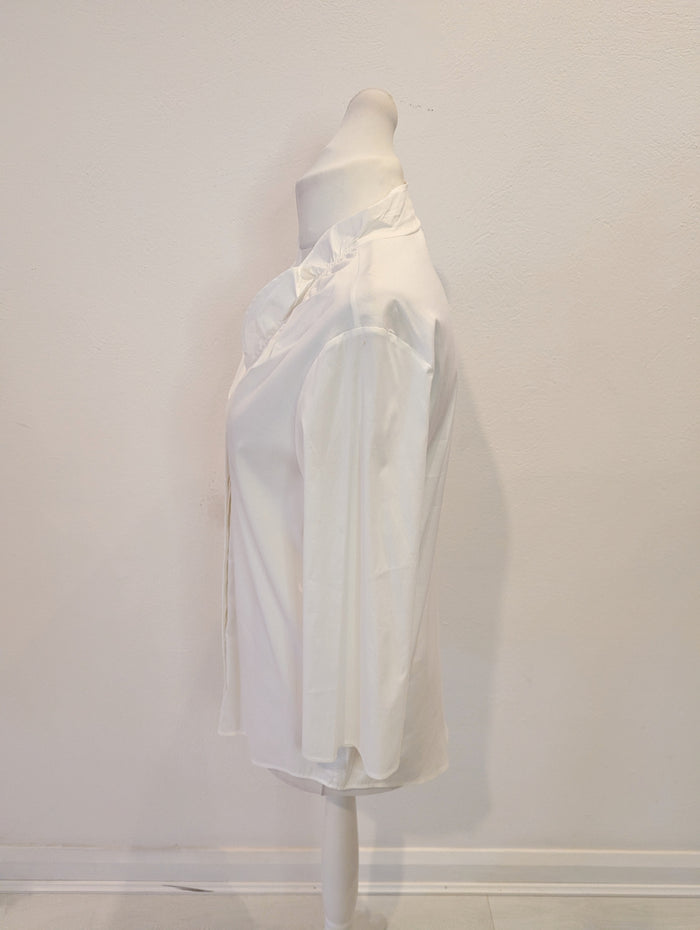 Cos White Frill Shirt 40