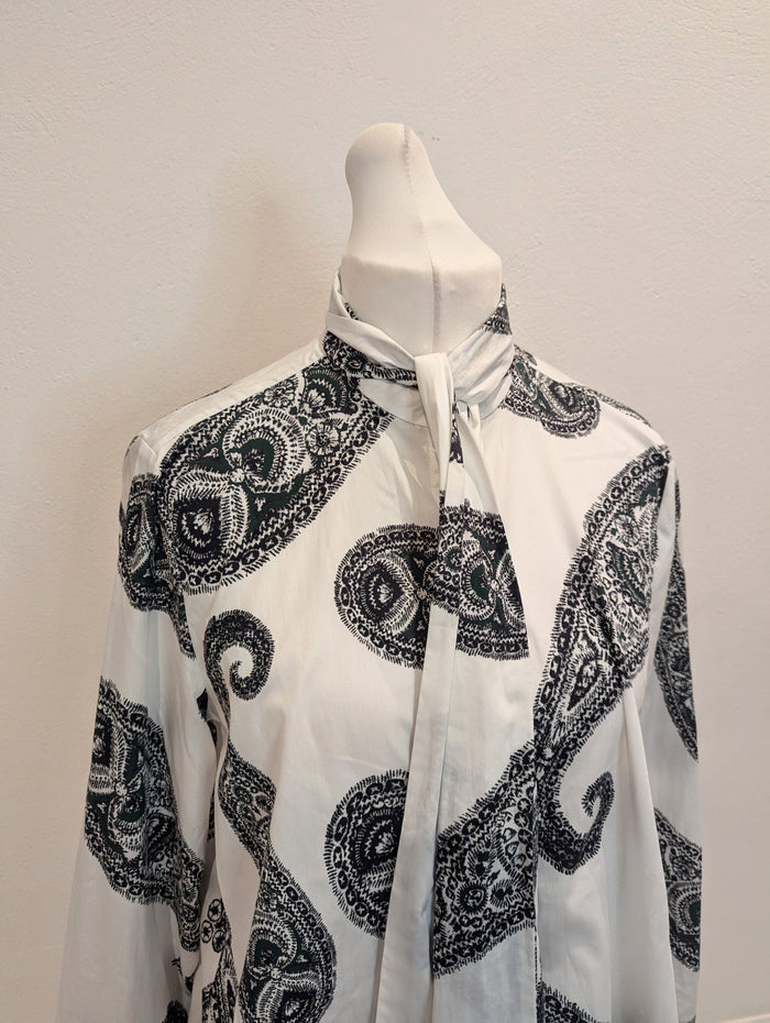 COS White/Black Print Shirt 42