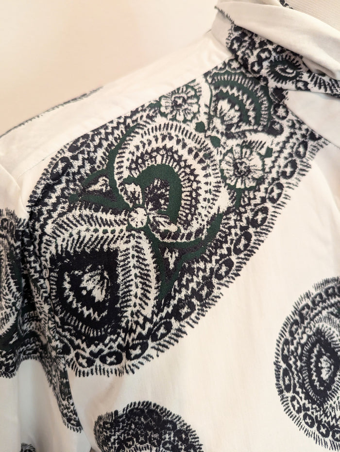 COS White/Black Print Shirt 42