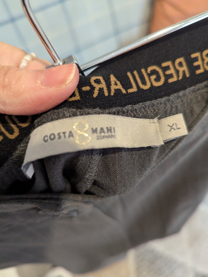 Costa 8 Mani Grey pinstripe Trousers XL