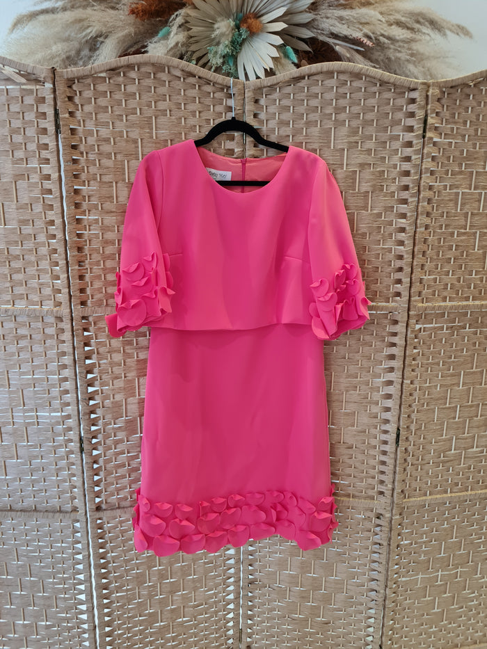 Daisy May Pink Dress & overlay Back fasten Jacket 14
