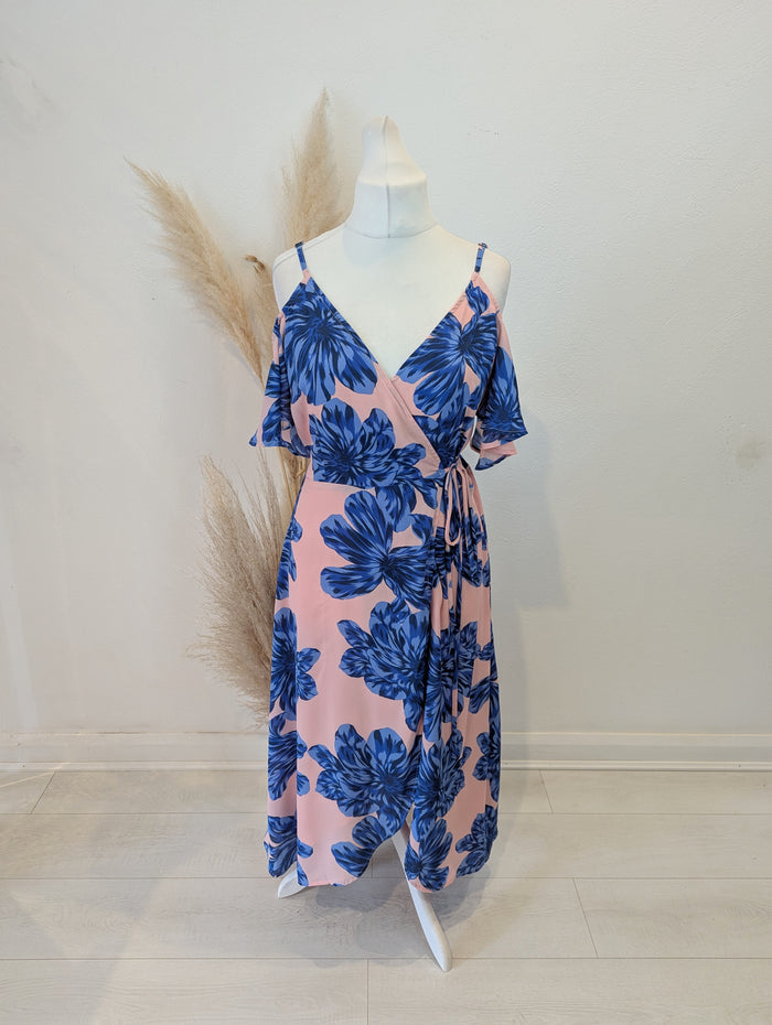 Dancing Leopard pink/ blue floral dress M