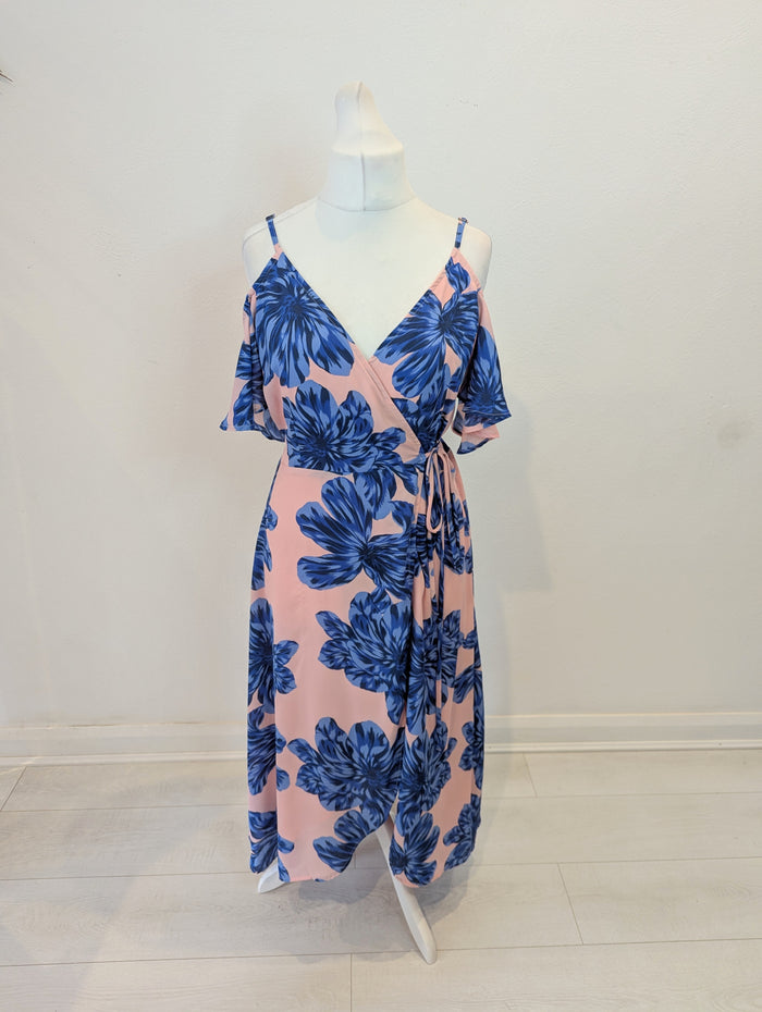 Dancing Leopard pink/ blue floral dress M