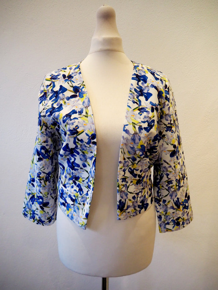 Darling Blue Floral Jumpsuit & Jacket Size 10/12