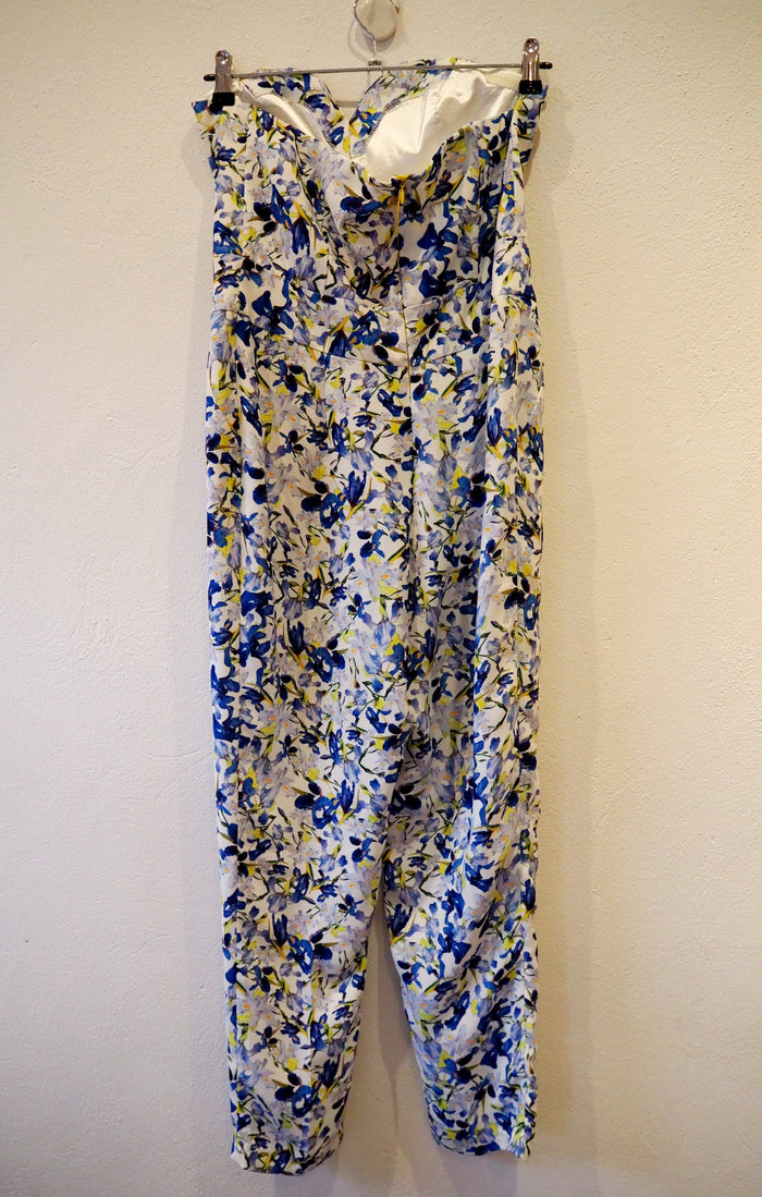 Darling Blue Floral Jumpsuit & Jacket Size 10/12