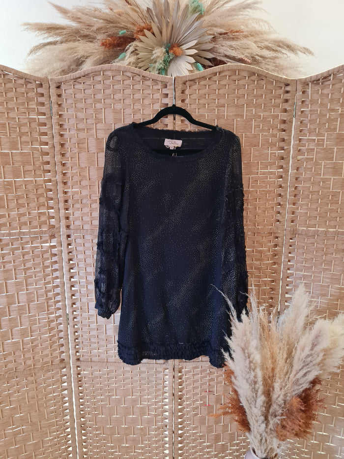 Darling Metallic Dot Dress Small
