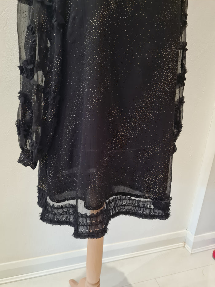 Darling Metallic Dot Dress Small