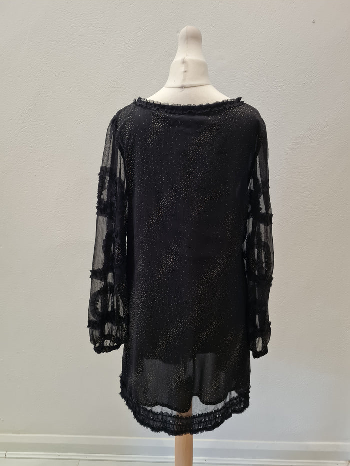Darling Metallic Dot Dress Small