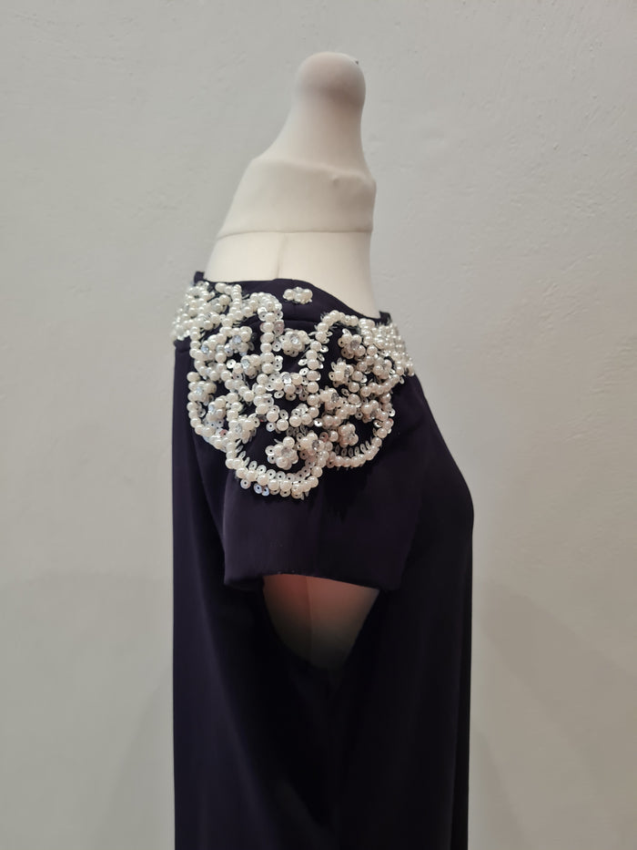 Darling Navy Pearl Dress Large