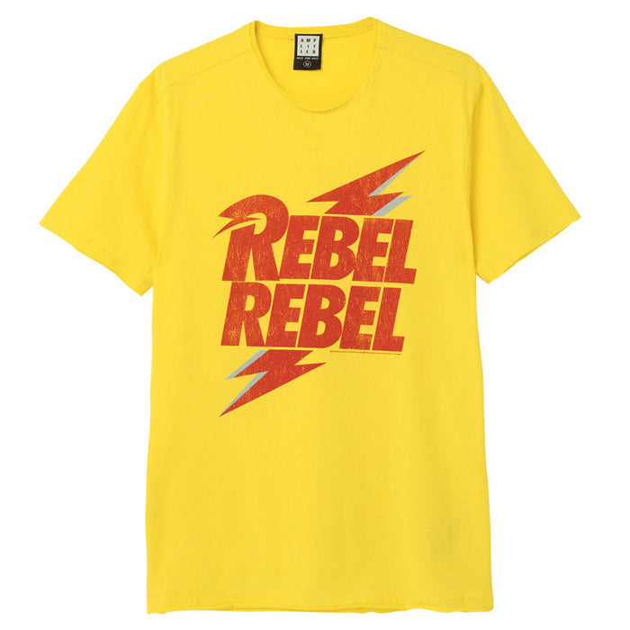 David Bowie T Shirt - Rebel Rebel, Yellow Amplified