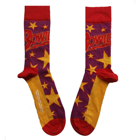 David Bowie Unisex Socks - Stars Infill (UK SIZE 7 - 11) Rock Off