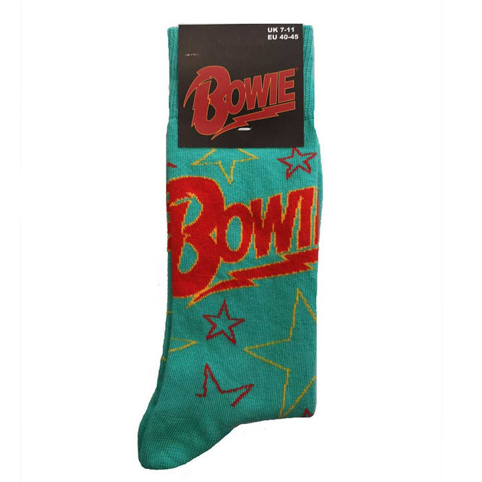 David Bowie Unisex Socks - Stars Outline (UK SIZE 7 - 11) Rock Off