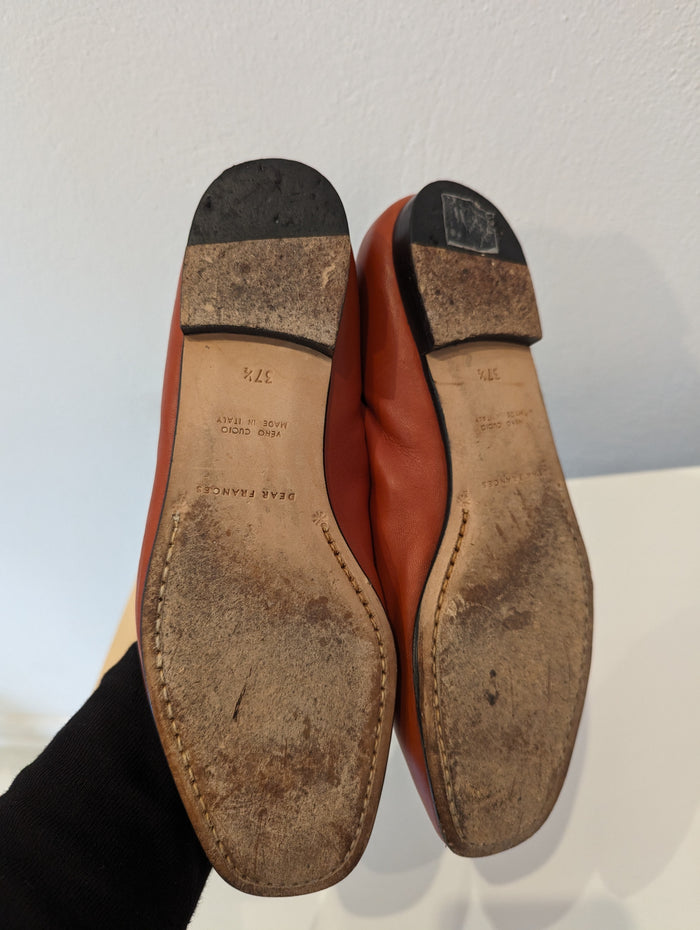 Dear Frances Cruise Loafers Burnt Red Size 4.5