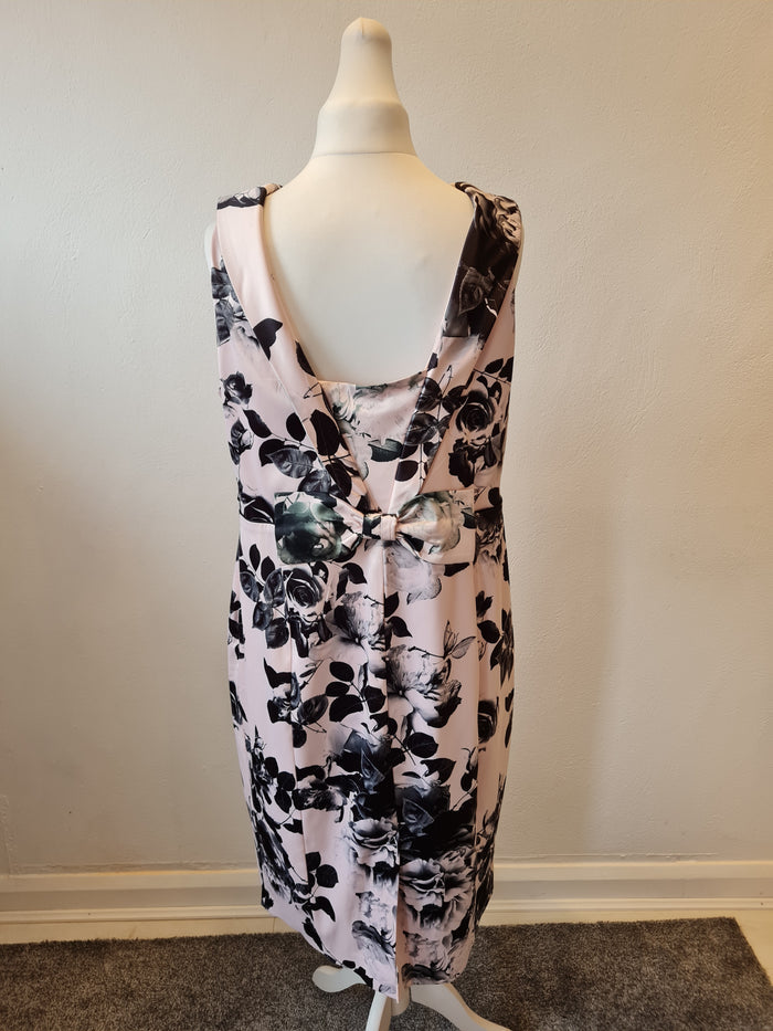 Debut pink/black floral Dress 18