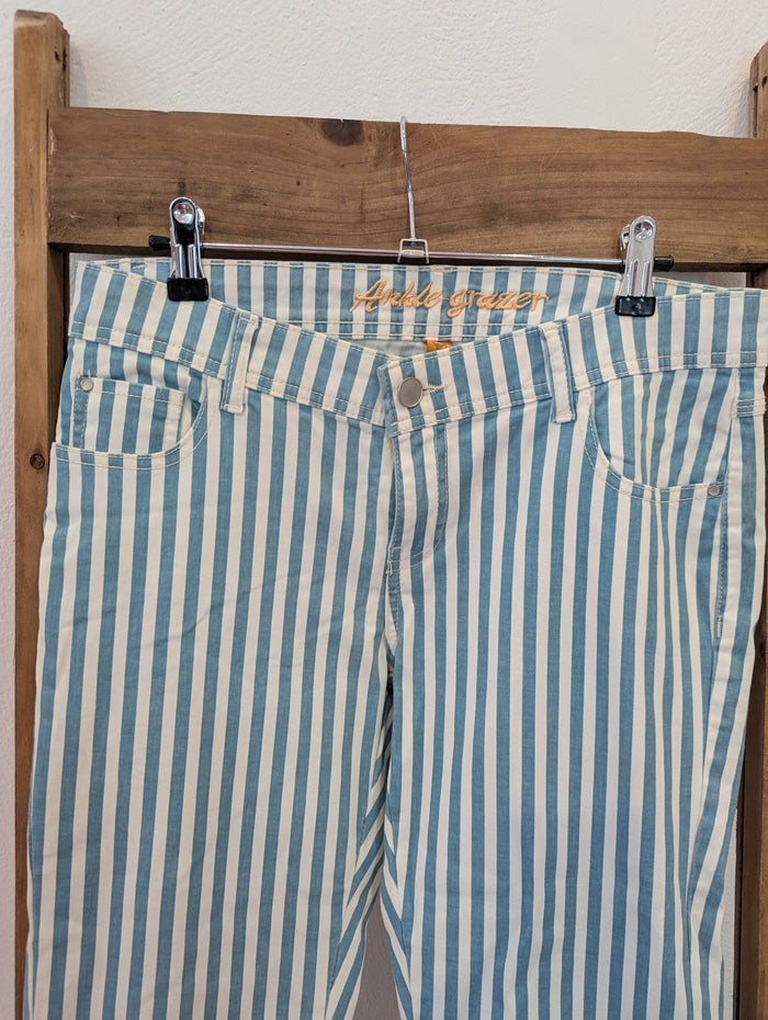 Denim Co Blue White Stripe Trousers 12