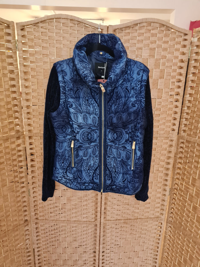Desigual Blue Puffa Jacket 42