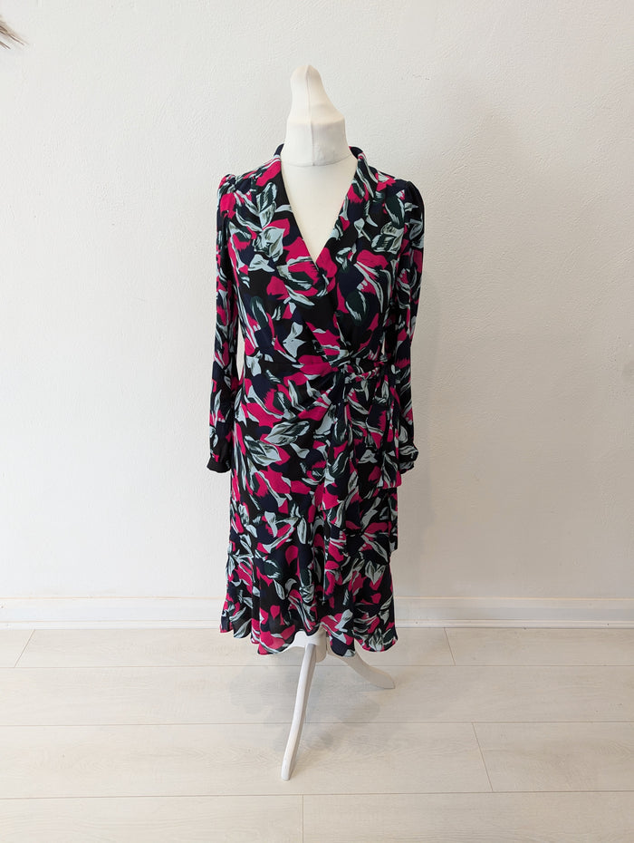 Diane Von Furstenberg Floral Wrap Dress M RRP £415