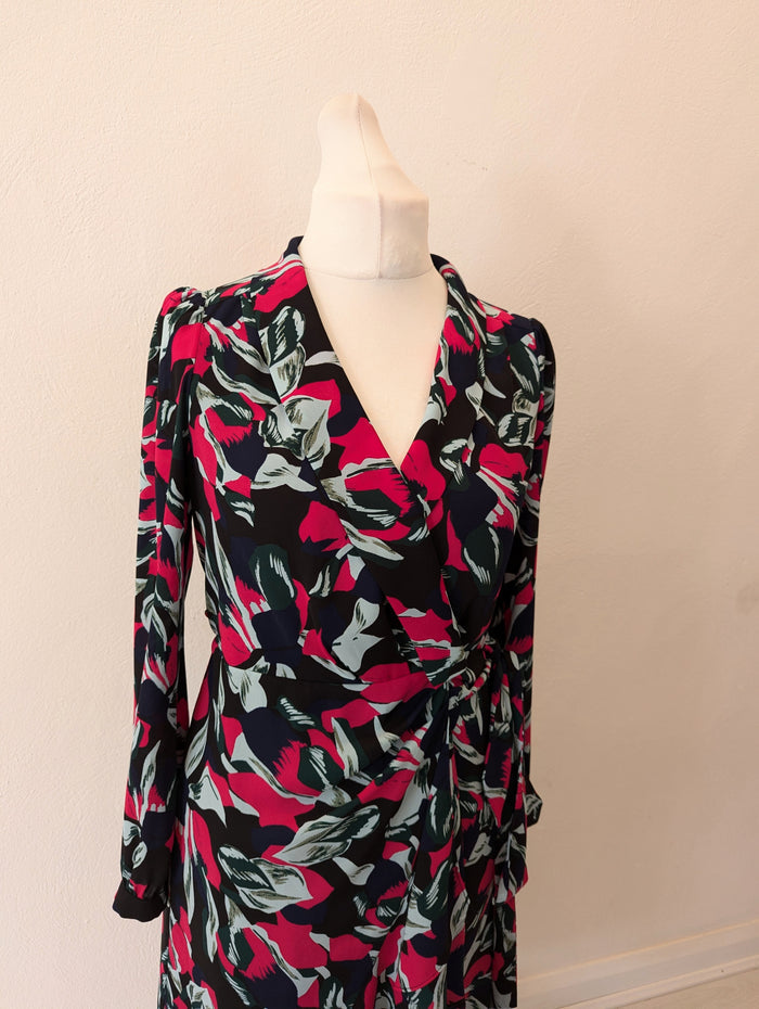 Diane Von Furstenberg Floral Wrap Dress M RRP £415