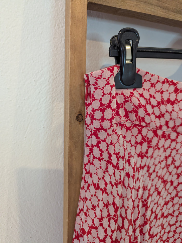 Diane Von Furstenberg Red Floral Maxi Skirt 16/18
