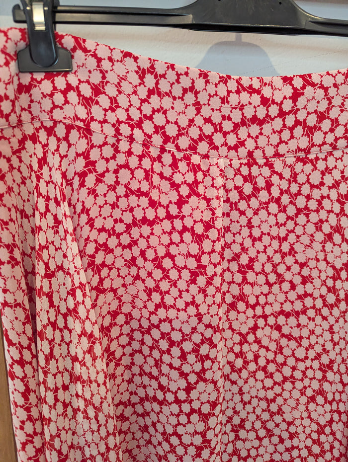 Diane Von Furstenberg Red Floral Maxi Skirt 16/18
