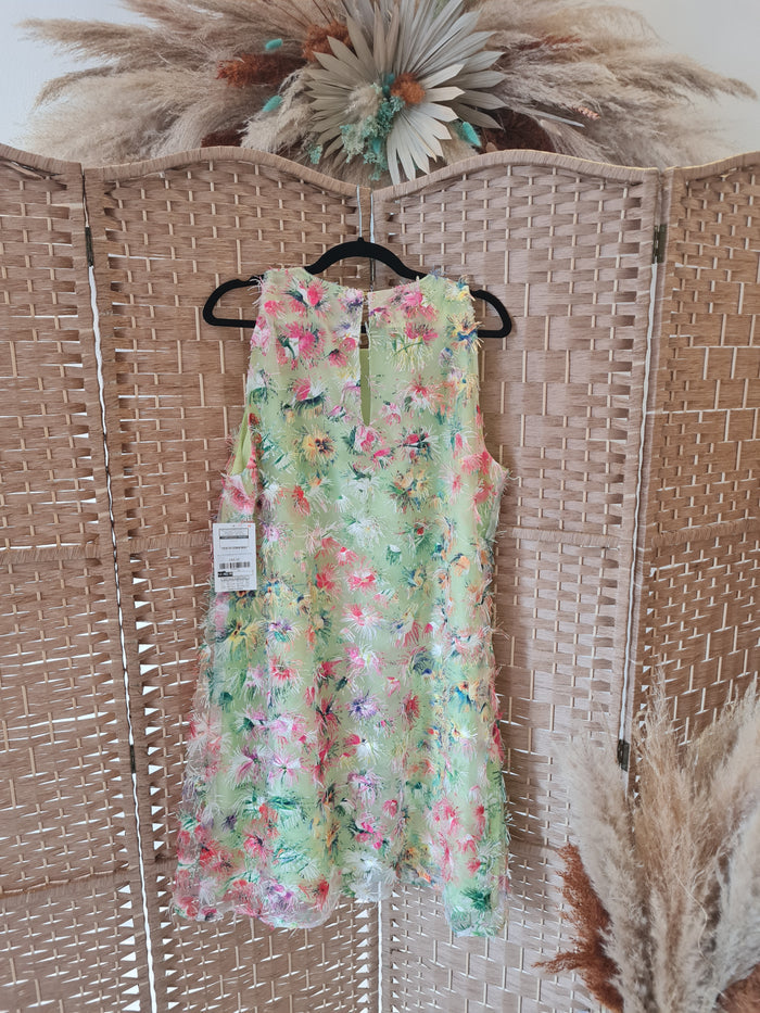 Dos Lime Embellished Shift Dress Size 18-20