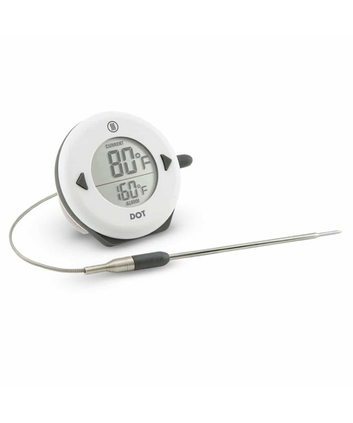 DOT Simple Alarm Thermometer, White