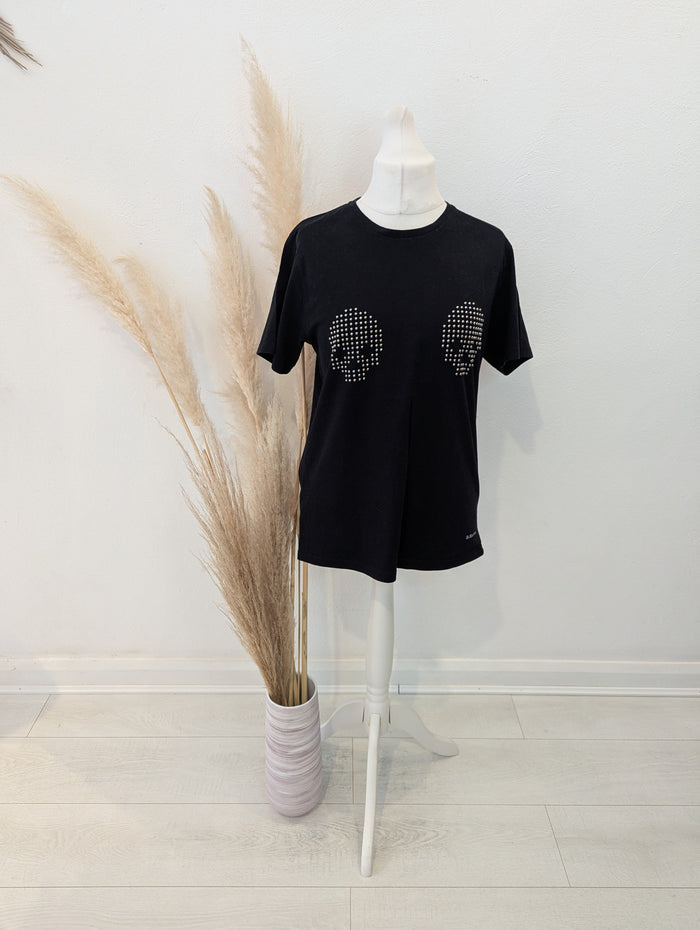 Dr Martens black skull top L