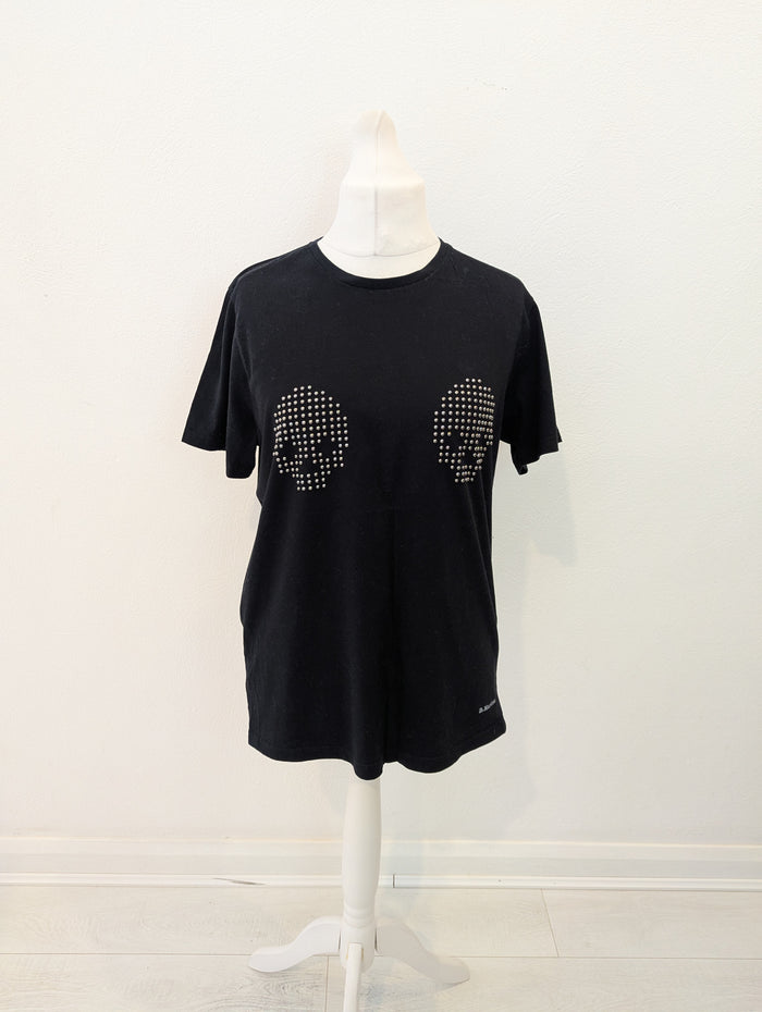 Dr Martens black skull top L