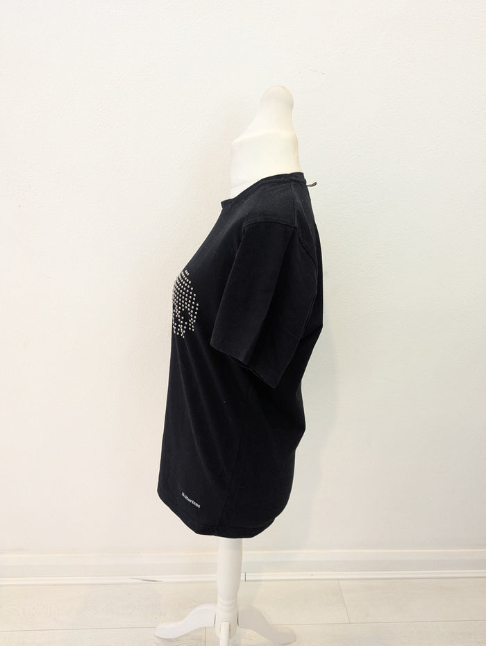 Dr Martens black skull top L