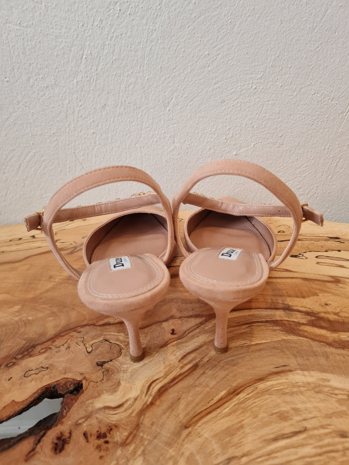 Dune Blush jewelled Heels 5