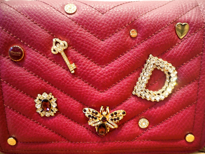 Dune Maroon Embellished Crossbody Bag