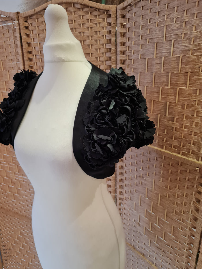 Dusk Satin Flower Bolero Size 12