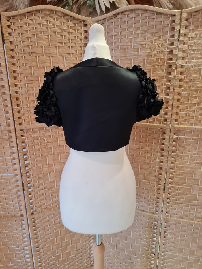 Dusk Satin Flower Bolero Size 12
