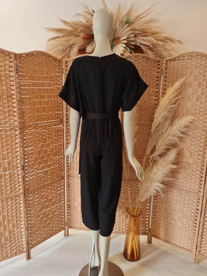 DVF black 3/4 jumpsuit 8/10