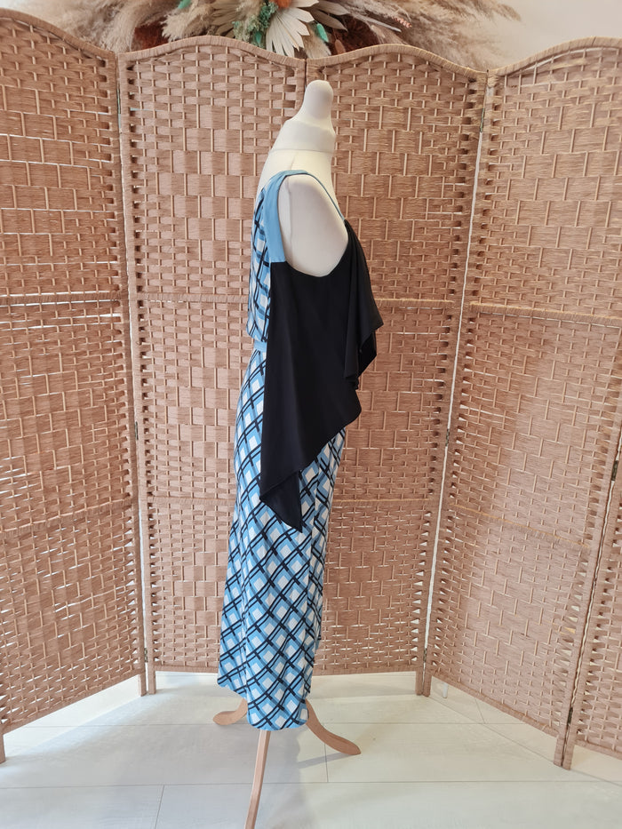 DVF Blue Pattern wrap dress 10