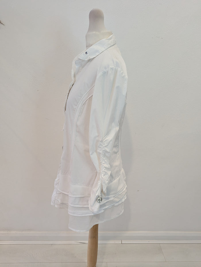 Elisa Cavaletti Club White Embellished Shirt Small