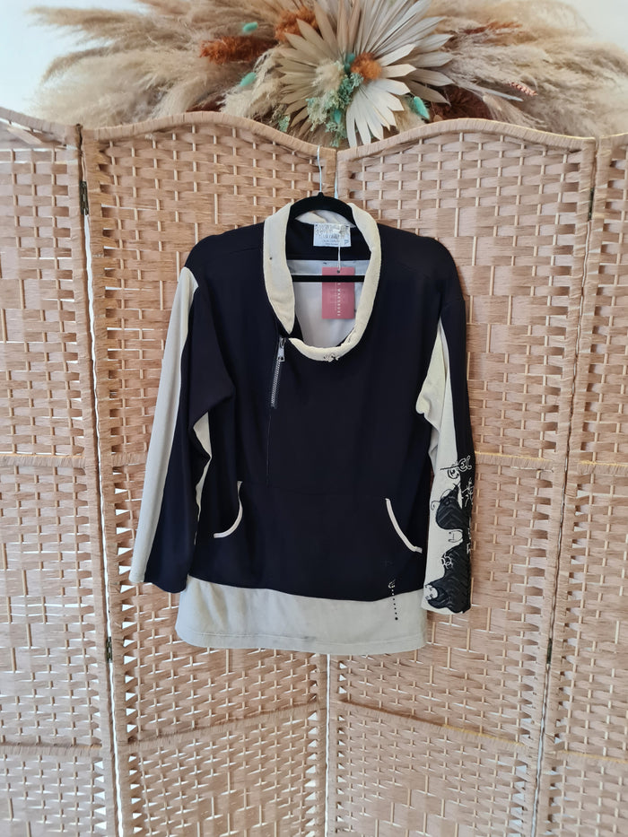 Eliza Cavaletti Black zip Top 16