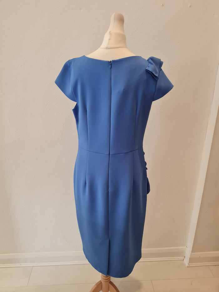 ELLA Bo Blue frill dress 12 RRP £135