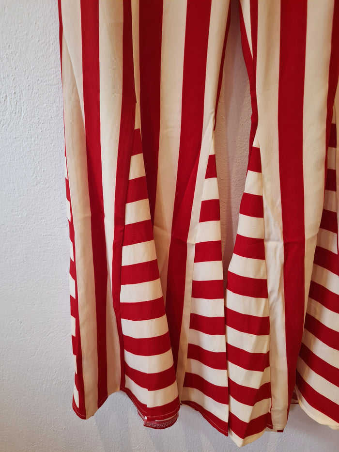 Elli White Red & White striped flares Size L