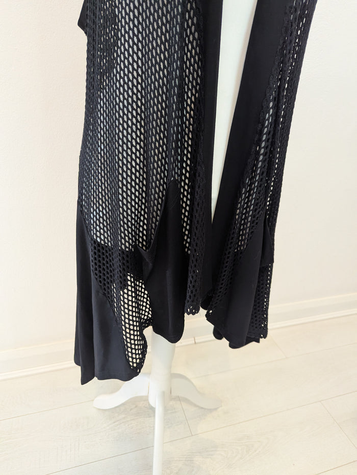 Elsewhere Open Knit Waistcoat L