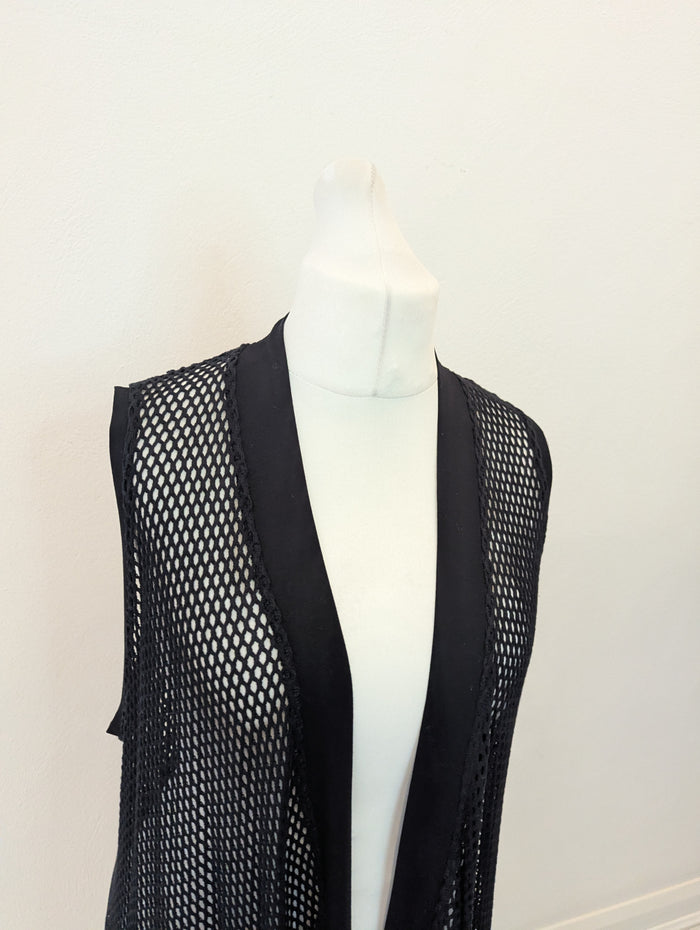 Elsewhere Open Knit Waistcoat L