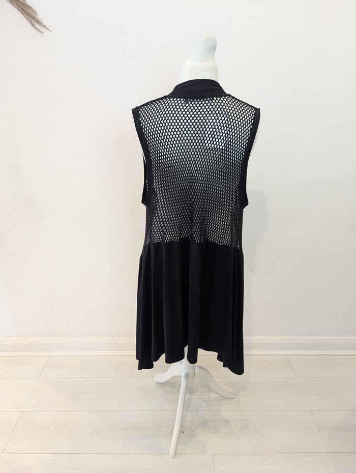 Elsewhere Open Knit Waistcoat L