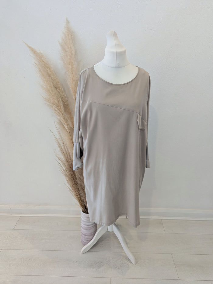 Elsewhere Taupe Dress L