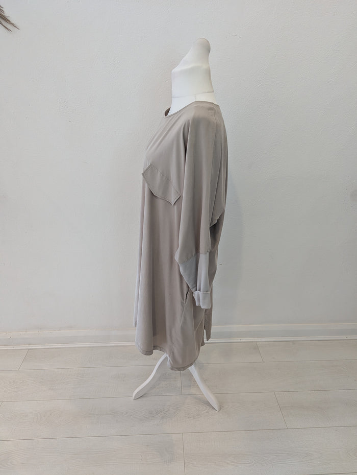 Elsewhere Taupe Dress L
