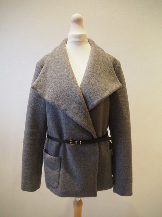 Emu Grey Coat with belt M