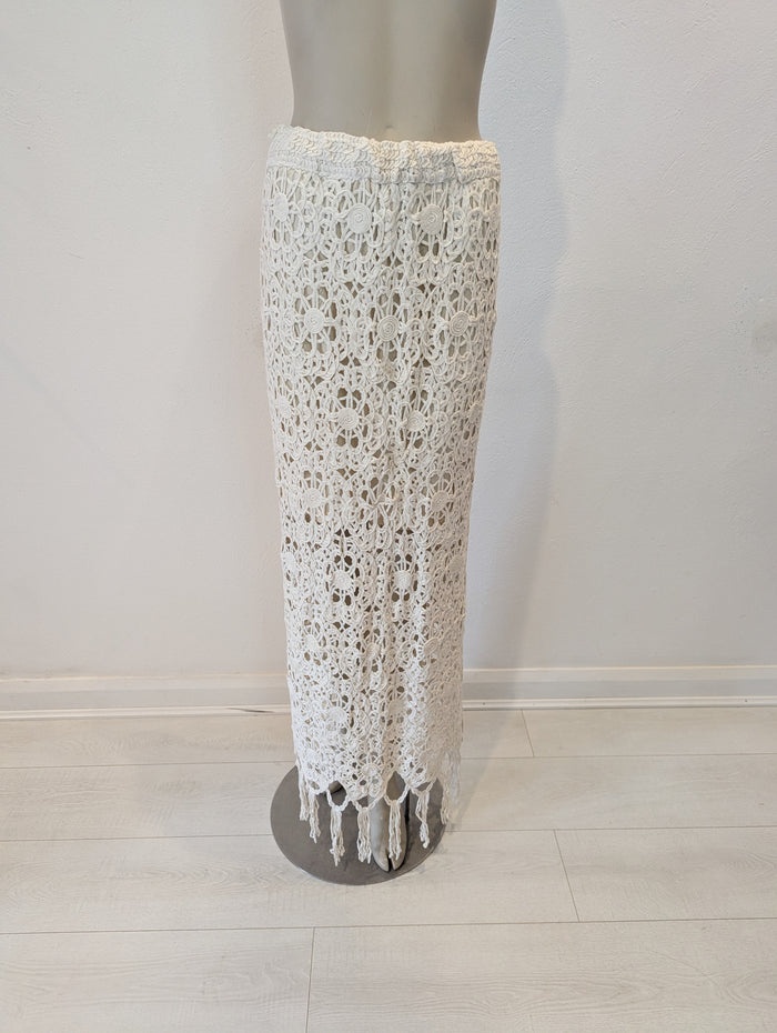 Esther. H White Crochet Skirt 2 Piece RRP £89.99