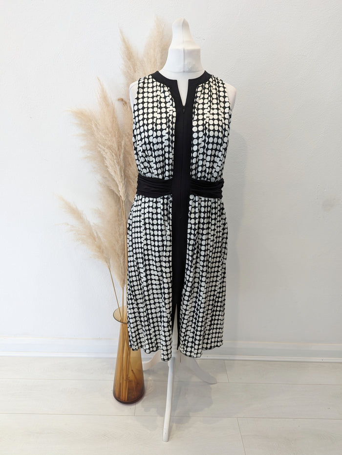 Evelin Brant Black spot dress 16 RRP £179 NWT