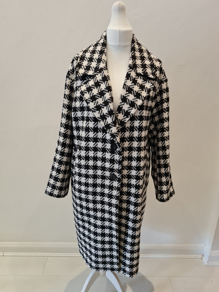 Fabio Lisandro Dogtooth Overcoat Size 14
